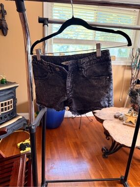 H&M Black Washed Denim Cutoff Shorts